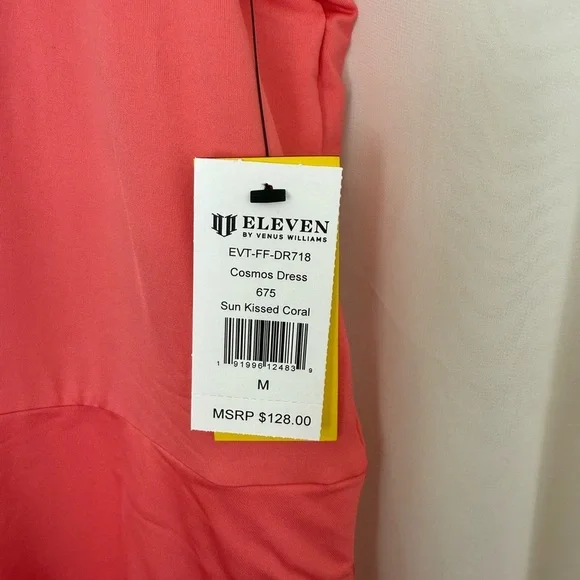 NWT Eleven by Venus Coral Cosmos Tennis Dress Size Medium - Picture 6 of 7